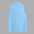 thumbnail image 7 of Womens Cotton Shirts High Neck Tank Tops Summer Dress Casual Blouses Sleeveless Trendy Tops Cute Womens Tank Tops Blue L, 7 of 7