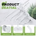 thumbnail image 3 of Uxcell 4 Pack 2 Inch Coat Hooks, Stainless Steel Long Nose Wall Mount Hook, Robe Towel Hangers with Screws for Livingroom Bathroom Closets and Wardrobe, White, 3 of 6