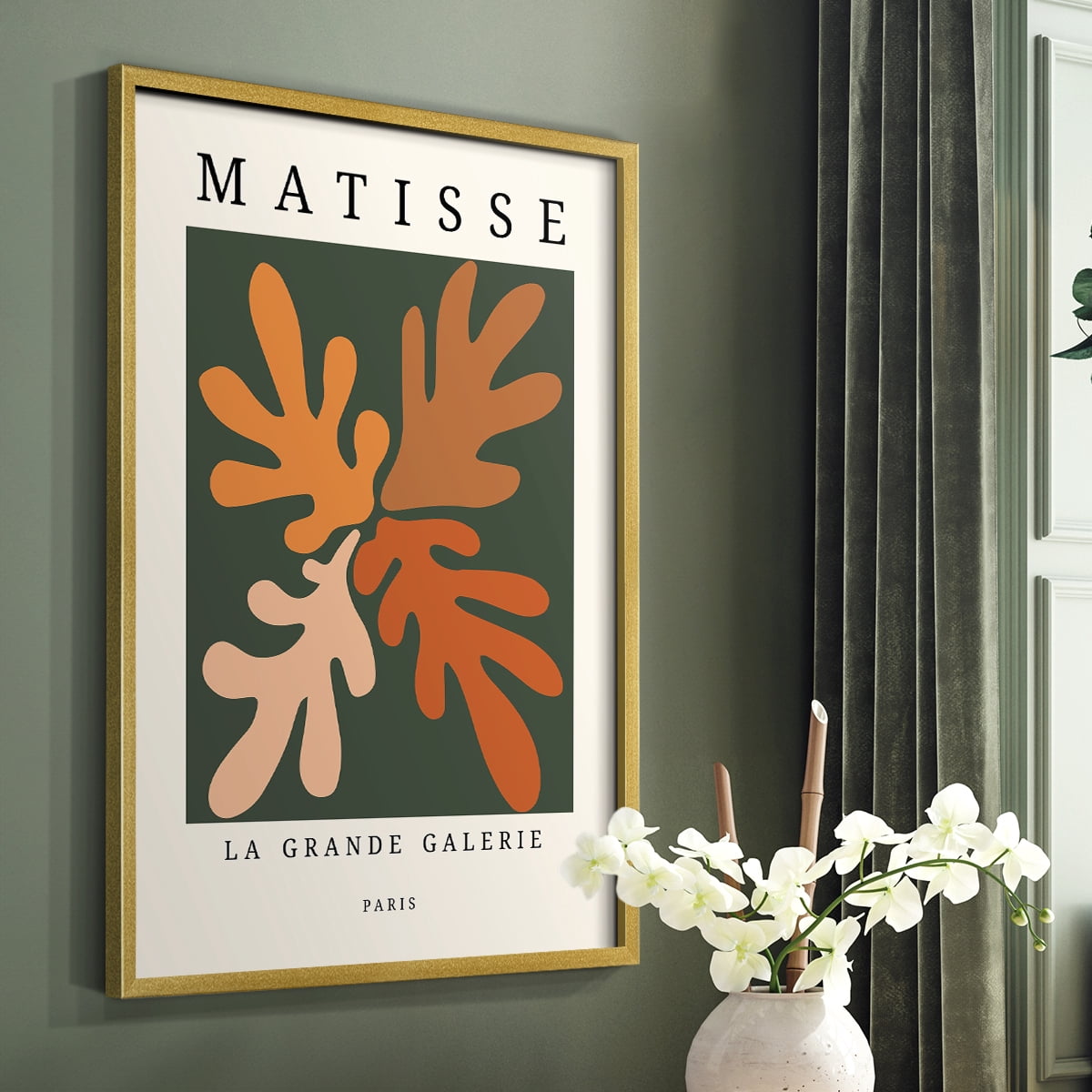 Matisse CCCLXXXV in Gold Solid Wood 8 x 10 Framed Print