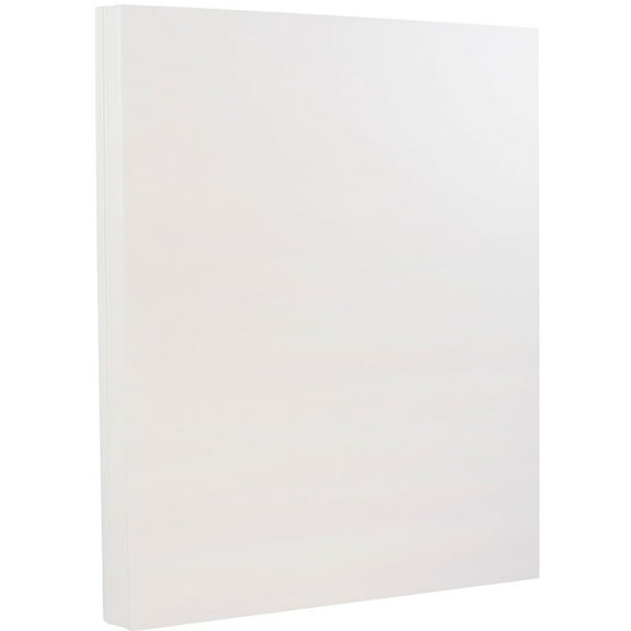 JAM Strathmore Cardstock, 8.5 x 11, Bright White Wove, 130lb, 25/Pack