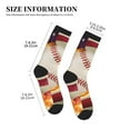 thumbnail image 3 of KLL Baseball Ball With Flag Print Cool Socks Men's Women's Crew Socks Funny Crazy Novelty Stockings, 3 of 7