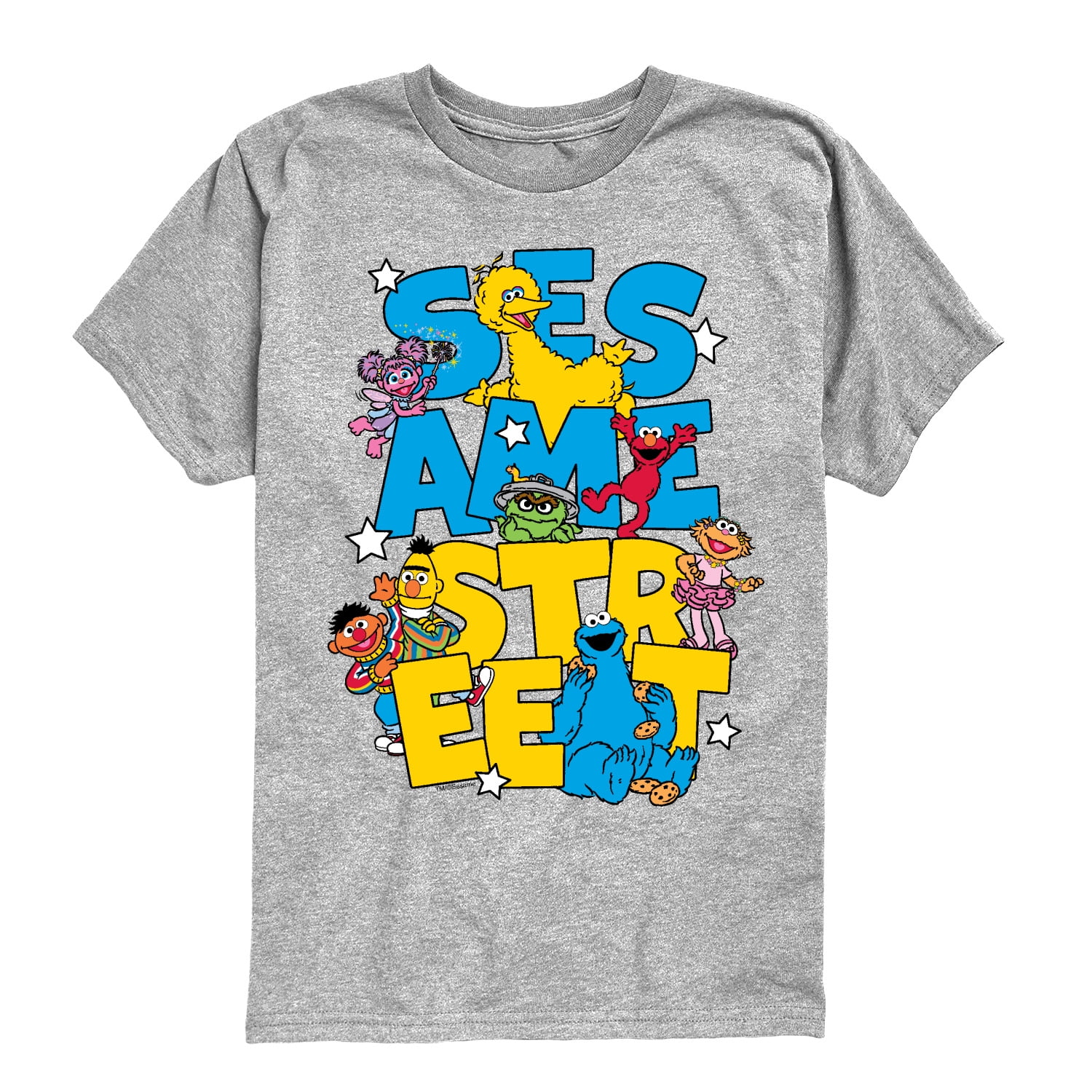 Sesame Street - Sesame Street Stacked - Youth Boys Short Sleeve Graphic T-Shirt