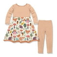 thumbnail image 2 of Millie Loves Lily Girls Orange Woodland Owl 2 Pocket Dress & Legging Set size ( 4-12), 2 of 5