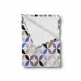 thumbnail image 2 of Geometric Circle Soft Flannel Fleece Throw Blanket, New Age Style Contrast Bands Diagonals Fractals Art Print Image, Cozy Plush for Indoor and Outdoor Use, 50" x 70", Multicolor, by Ambesonne, 2 of 6
