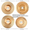 thumbnail image 2 of Juego de 4 discos de carburo de tungsteno para amolar madera, ideales para dar forma, lijar y cortar. Compatibles con amoladoras angulares de 115 mm o 125 mm., 2 of 5