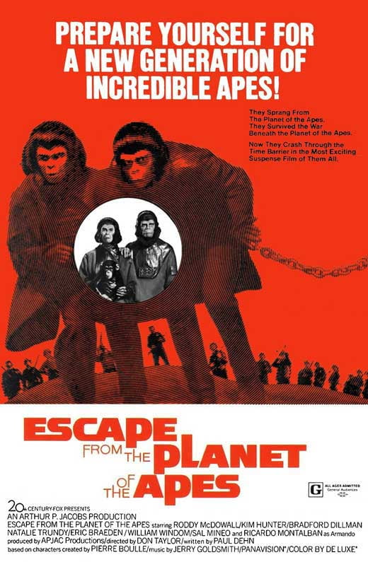Escape From The Planet of The Apes - movie POSTER (Style C) (11" x 17