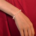 thumbnail image 2 of Xiao Hua Pulsera de cristal hecha a mano con cuentas de vidrio, pulsera elástica, joyería de moda para mujer, color blanco, 1 pieza, 2 of 5