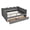 Black, variant on MIKIBAMA Queen Size Linen Fabric Daybed with Two Storage Drawers and USB Port