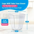 thumbnail image 2 of NOGIS Small Clear Plastic Dessert Cups, Disposable Mini Square Appetizer / Shooter Cup For Parfait, Desert, Pudding, Yogurt And Snacks, 50 pieces, 2.28" x 2.95" x 1.57" (5 Oz), 2 of 7