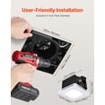 thumbnail image 3 of 80 CFM Bathroom Exhaust Fan with LED Light,3-Color Temperature,1.5 Sones Quiet AC Motor, 3 of 6