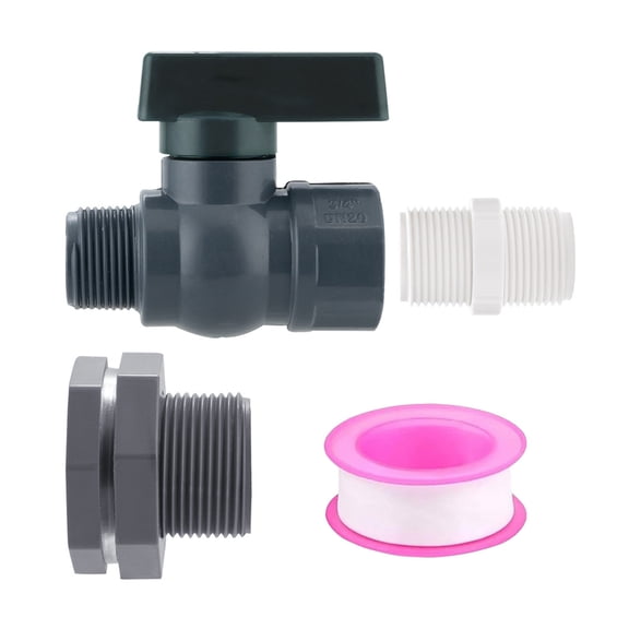 Complete Rain Barrels Spigot Set With 3/4 Inch PVC Valves Adapters For Water Tanks Garden Irrigation Accessories