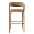 thumbnail image 2 of Modrest Faerron - Modern Tan Leatherette Bar Chair, 2 of 6