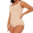 thumbnail image 3 of COMFREE Womens' Waist Trainer Seamless Round Neck Tummy Control Shapewear Bodysuit, 3 of 6