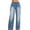 Light Blue, variant on Wide Leg Denim Pants for Women Drawstring Elastic Waist Jean Pants Loose Straight Fit Denim Trouser with Pockets