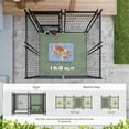 thumbnail image 6 of Homall 47.2”D×51.2”W×51.2”H Outdoor Dog Cage for Small/Medium/Large Dogs Dog Kennel with UV-Resistant Waterproof Roof Cover for Outside Heavy Duty Dog Fence,Small, 6 of 7