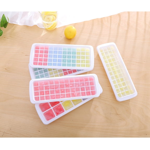 Hytrove White Plastic Ice Block Maker Tray for Freezer - Mold for Making