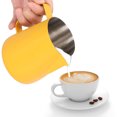 thumbnail image 1 of 400ml Milk Frothing Pitcher with PTFE Coating, Professional Design, Aquiline Type Outlet,  Stainless Steel for Coffee Machine, Cafe, 1 of 8