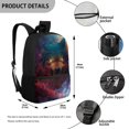 thumbnail image 5 of Uourmeti Colorful Wolf Pattern Adjustable Padded Straps Backpack, 17 Inchs Large Capacity School Backpack Personalized Student Bookbag for Men, 5 of 6