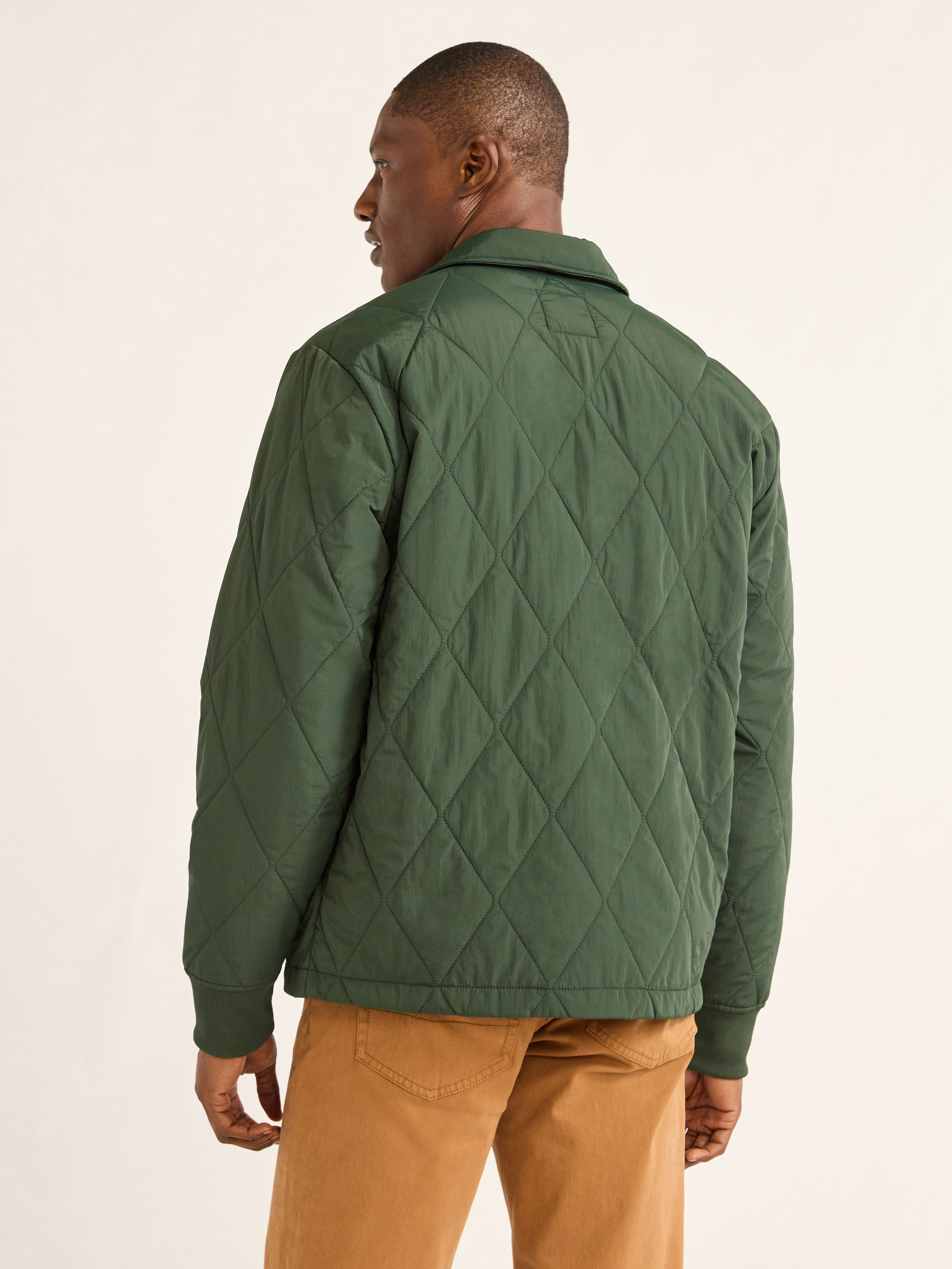 Free Assembly Men’s Quilted Bomber Jacket, Lightweight, Sizes S-3XL