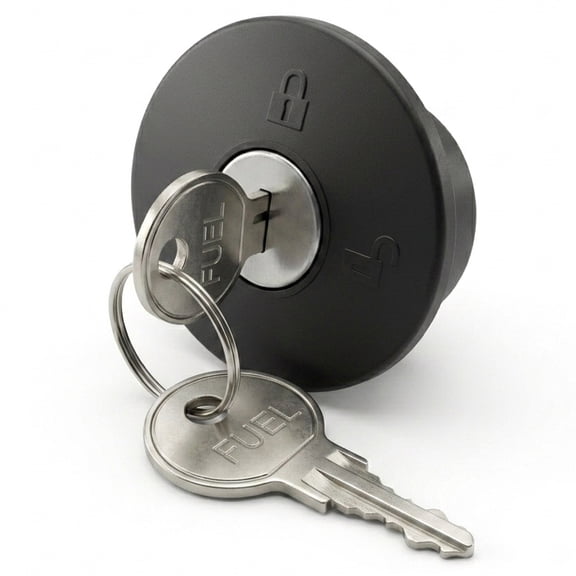 Gas Cap Lock, Locking Fuel Gas Cover Cap Tank Plug w/ 2 Keys for Ford F150, Replace   8U5Z9C268B, 8U5Z9C268A