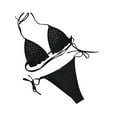 thumbnail image 3 of Aunavey Women 2 Piece Shiny Diamond Crystal Bathing Suit Bikini Sexy Push Up Swimwear for Party Rave Clubwear, 3 of 8