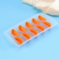 thumbnail image 3 of 4 Pcs Safe Silicone 10 Lattices Orange Segments Shaped Ice Molds Ice Cube Trays Fruits Shaped Ice Making Tool (As Shown), 3 of 7