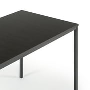 Zinus Louis 48 Espresso Metal Frame Dining Table with Benches, 3 Piece Indoor Dining Set