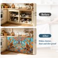 thumbnail image 4 of Fall Forest Fox Cabinet Curtain 35"Wx35"L,Dustproof Under Sink Skirt with Self Adhesive Tape,Fall Orange Red Autumn Maple Leaves Cabinet Curtain Cover for Kitchen Sink,Bathroom Vanity,Laundry Room, 4 of 9