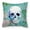Teal, variant on Day of the Dead Green Skull Fabric Decorative Pillow - Green - 14in. H x 3in. W x 14in. L