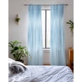 thumbnail image 3 of Light Blue Sheer Curtains 84 Inch Length 2 Panels Set for Living Room/Bedroom, Modern Abstract Art Ombre Striped Kitchen Curtains Grommet Semi-Sheer Curtains Drapes Voile Window Treatments 52"x84"x2, 3 of 7