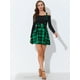 thumbnail image 3 of INSPIRE CHIC Faldas Con Tirantes De Cintura Alta Para Mujer Con Cordones Y Minifalda Con Tirantes Cuadros Verdes XL, 3 of 5