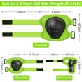 thumbnail image 2 of Kids Protective Gear for 3-8 Years Toddlers, Knee Elbow Pads with Wrist 3 in 1 Sports Gear Set for Bike, Cycling, Skateboard, Green, 2 of 9