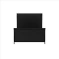thumbnail image 4 of Black Finish 1pc Eastern king Size Bed Transitional Style Headbaord Footboard Sleigh Wooden MDF Bedframe Bedroom Furniture, 4 of 8