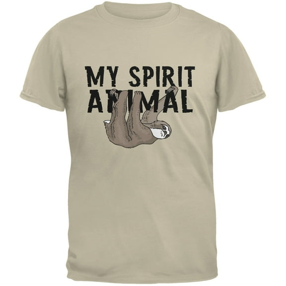 Sloth My Spirit Animal Sand Adult T-Shirt - Small