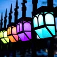 thumbnail image 2 of 4er-Pack Solar-Zaunleuchten für den Außenbereich, LED-Solar-Wandleuchten, wasserdicht, 2 Modi, Warmweiß und Farbwechsel für Pfosten, 2 of 5