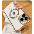 thumbnail image 2 of Compatible with iPhone 14 Pro Max Clear Case with Camera Lens Protector,Full Protection Electroplate Magnetic Case Compatible with MagSafe Anti-Scratch Case for iPhone 14 Pro Max Black, 2 of 16