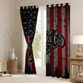 thumbnail image 3 of Dirt Bike 30%-50% Blackout Curtains 84x90 Extreme Sports Curtains,Retro American Flag Curtains & Drapes Grey And Red Stripe Bedroom Curtains Motocross Window Drapes Room Decor, 3 of 6