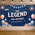 thumbnail image 7 of Decorative Design Retirement Banner Colorful Balloons The Legend Has Retired Polyester Material Party Decoration for Retirement Party Ceremony Indoor Celebration, 7 of 7