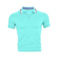 thumbnail image 4 of hoksml Men Golf Ball Uniform Solid Color Collared Polos Shirt Casual Loose Button Lapel Short Sleeve Top Summer Comfortable Business Shirts 2025 on Clearance, 4 of 9