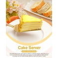 thumbnail image 4 of 10.62-Inch Premium Cake Cutting Set for Wedding, Cake Knife and Server Set with Serrated Blade, Ergonomic Handle & Mirror Finish, Ideal for Cake, Pastry, Pizza and Desserts, 4 of 6