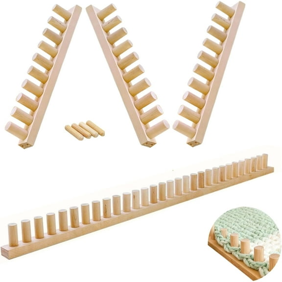 62 Inch Chunky Hand Knit Blanket Looms, Chunky Knit Looms for Blankets, Expandable Wooden Chunky Blanket Looms for Jumbo Yarn