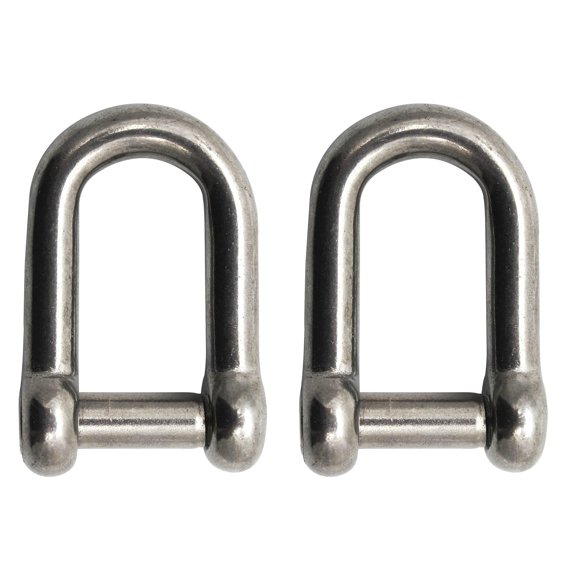 Extreme Max 3006.8393.2 Grillete en D de acero inoxidable BoatTector con pasador sin enganches, 1/4"", paquete de 2