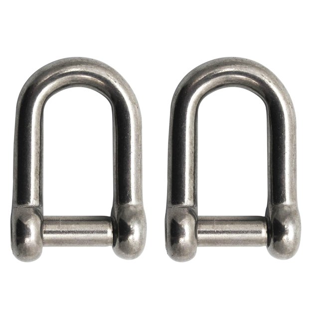Extreme Max 3006.8393.2 Grillete en D de acero inoxidable BoatTector con pasador sin enganches, 1/4"", paquete de 2