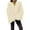White, variant on Women's Faux Fur Double Faced Plush Coat, Thickened Long Sleeve Cardigan, Warm Winter Open Front Jacket, Soft Lined Outerwear, Cozy Oversized Lapel Coat Brown L