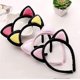 thumbnail image 3 of 2pcs Lovely Cute Cat Ears Plush Cloth Headband Headwear Head Wrap Hairband Hair Bands Hair Hoops Suitable for Cosplay Holiday Party (Random Color), 3 of 4