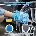thumbnail image 3 of 4-Piece Car Wash Kits Detailing Cleaning Kits, with Double-Sided Chenille Mitt & Tire Brush, Super Absorbent Quick Dry Double-Sided Microfiber Cleaning Cloths, Ultra-Soft Car Wash Tools Kit, 3 of 8
