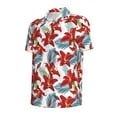 thumbnail image 4 of Wukai Lilies Flowers Men’s Polo Shirts,Quick-Dry Athletic Shirt,Classic Fit Shirts-Medium, 4 of 8