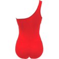 thumbnail image 3 of GFDYREE Women's One Piece Swimsuits One Shoulder Plus Size Swimwear Bathing Suit with See Through Mesh Style, 3 of 3