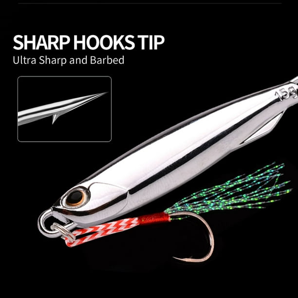 Ronshin 7g-20g Fake Fishing Lures With Hooks Vivid 3d Eyes Fishing Jigs With Natural Feathers For Freshwater Seawater Other