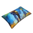 thumbnail image 3 of YFYANG Super Soft Rectangular Plush Cushion Cover (Without Pillow Insert), Blue Dream Comfort and Non-Pilling Hidden Zip Bedroom Sofa Pillowcases, 16"x24", 3 of 9